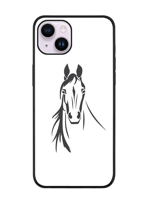 Rugged Black edge case for Apple iPhone 14 Plus Slim fit Soft Case Flexible Rubber Edges Anti Drop TPU Gel Thin Cover - Arabian Stallion