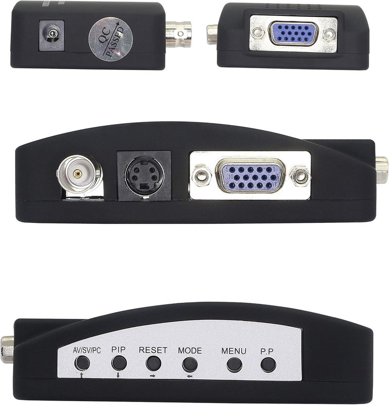 BNC to VGA Video Converter, S-Video Input to VGA Output, Supports PAL/NTSC, Easy to Install and Operate - Image 2