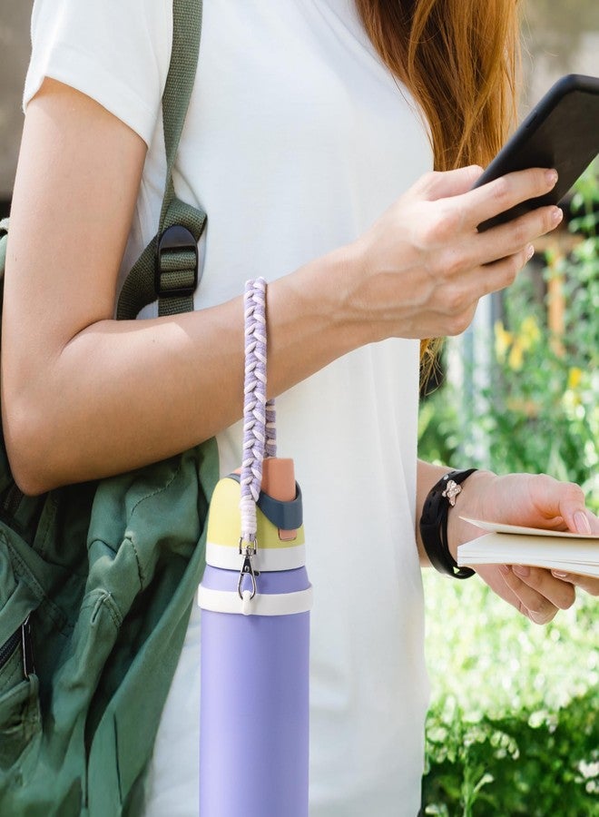 Soledea Water Bottle Handle Strap Compatible with Owala & Stanley Kids Cups, Hand-Woven Lanyards Silicone Water Bottle Sling, Carrier, Holder with Strap - Image 2