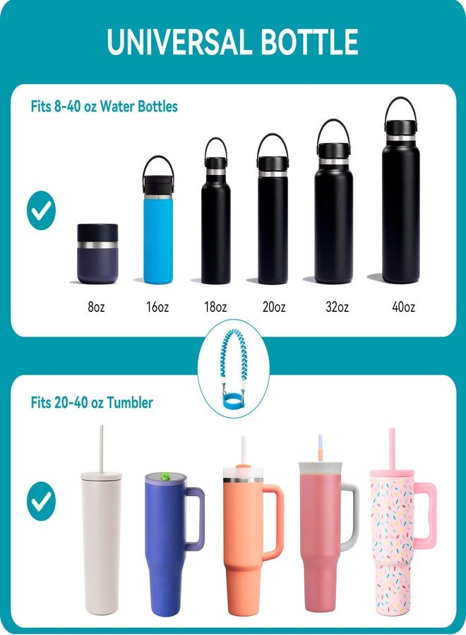 Soledea Water Bottle Handle Strap Compatible with Owala & Stanley Kids Cups, Hand-Woven Lanyards Silicone Water Bottle Sling, Carrier, Holder with Strap - Image 4