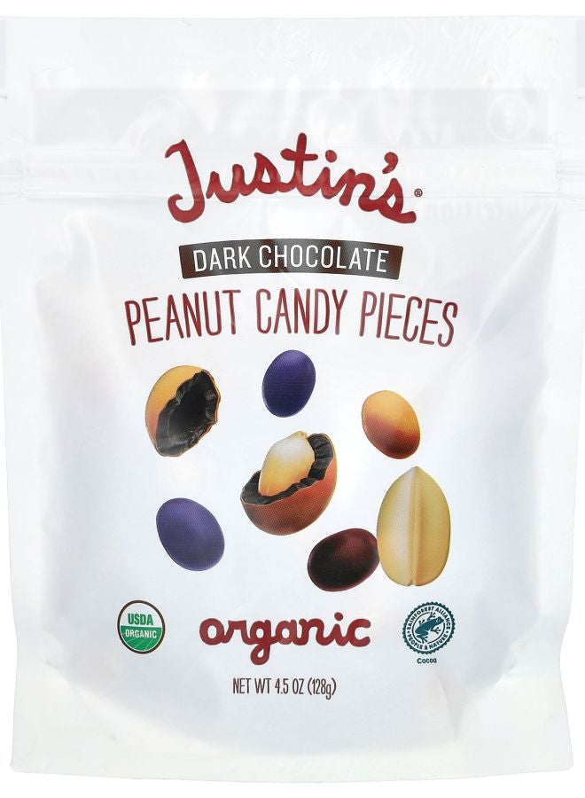 JUSTIN'S Organic Peanut Candy Pieces  Dark Chocolate 4.5 oz (128 g)