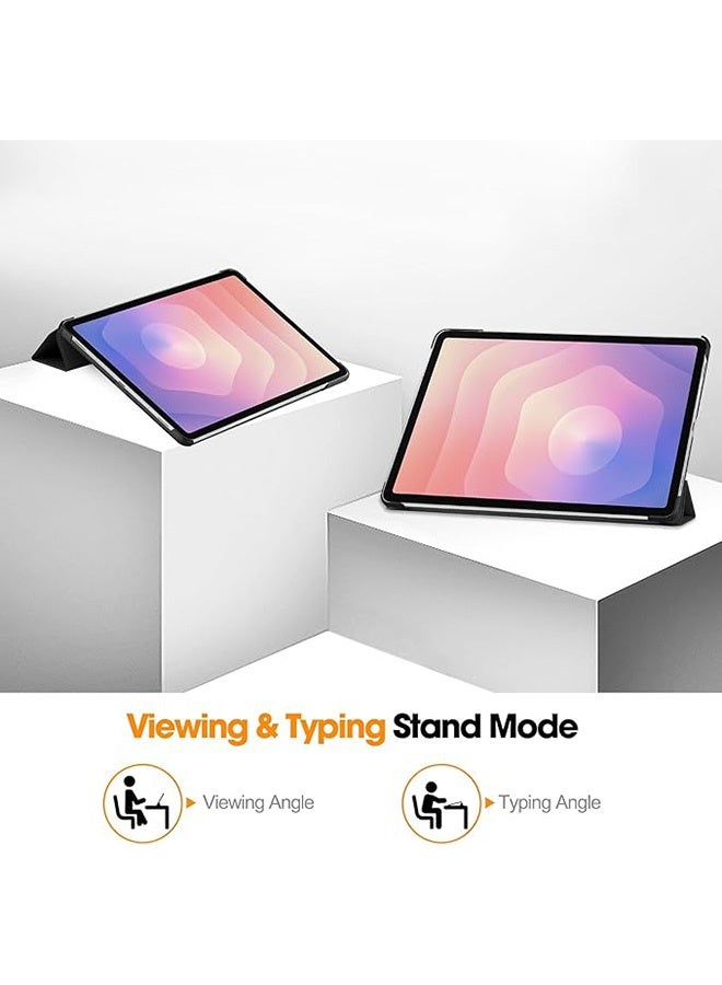 Case for Samsung Galaxy Tab S11 5G 11in, Anti-Fingerprints, Anti-Fall Drop Protection, Auto Sleep/Wake, Slim Stand Hard Back Shell Cover Case (Black) - Image 3