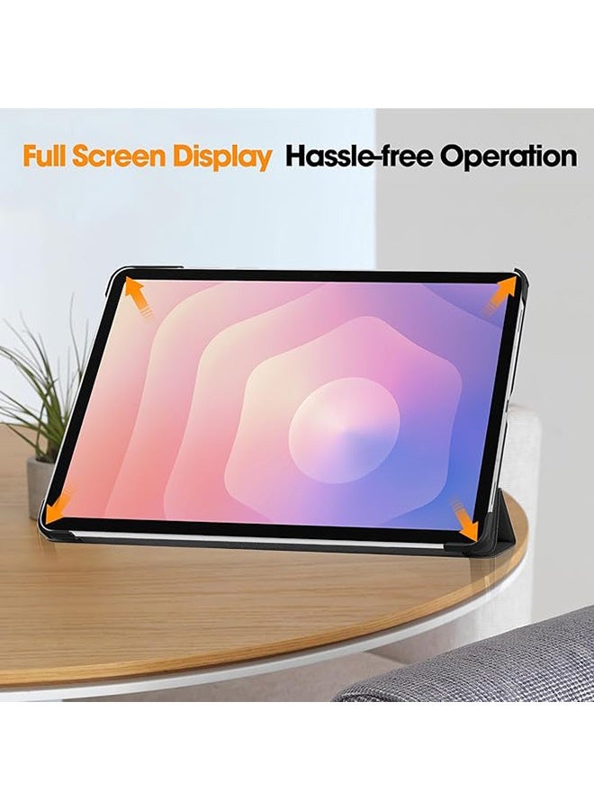 Case for Samsung Galaxy Tab S11 5G 11in, Anti-Fingerprints, Anti-Fall Drop Protection, Auto Sleep/Wake, Slim Stand Hard Back Shell Cover Case (Black) - Image 4