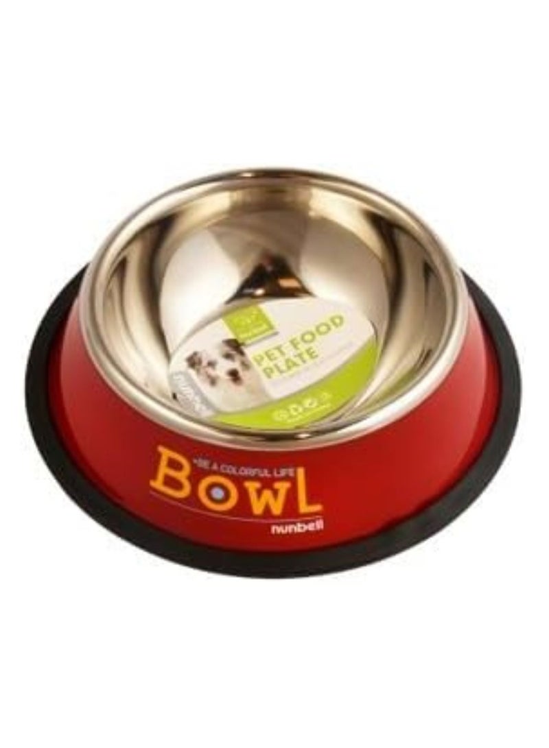 وعاء نونبيل أحمر صغير للحيوانات الأليفة 13 سم