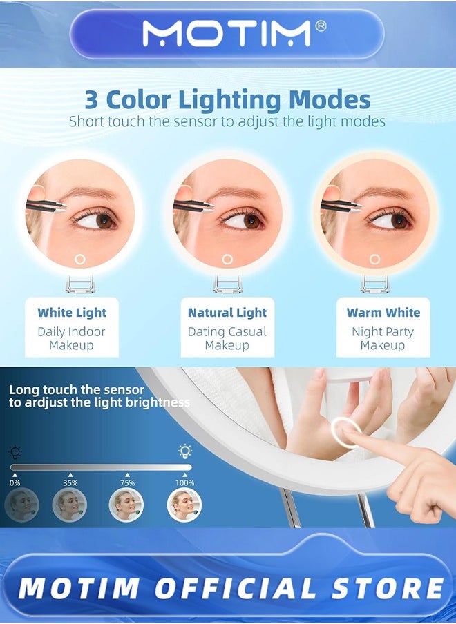 Motim 30X Magnifying Mirror with Light,3 Suction Cup & Adjustable Stand, Travel Mirror with 30X High Magnification  - Image 3
