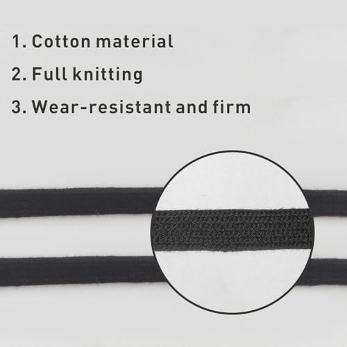 UamGlsob 2Pairs Shoelaces for Golden Goose Super-Star/Hi Star/Ball Star/V-Star Sneakers, Poly Cotton Flat Replacement Laces Replacement Strings for GG (Black, 54"/140cm) - Image 3