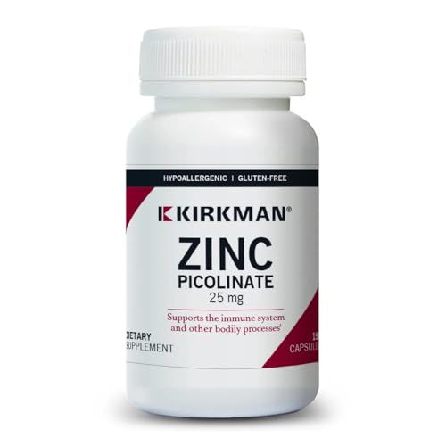 Kirkman – Zinc Picolinate 25 mg - Hypoallergenic – 150 Vegetarian Capsules – Gluten Free – Casein Free – Minerals - Image 1