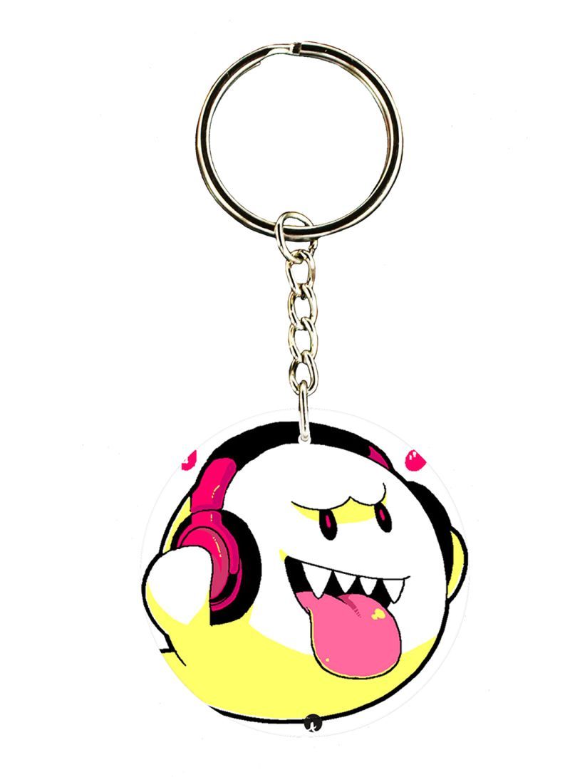The Super Mario Video Game Double Side Printed Keychain