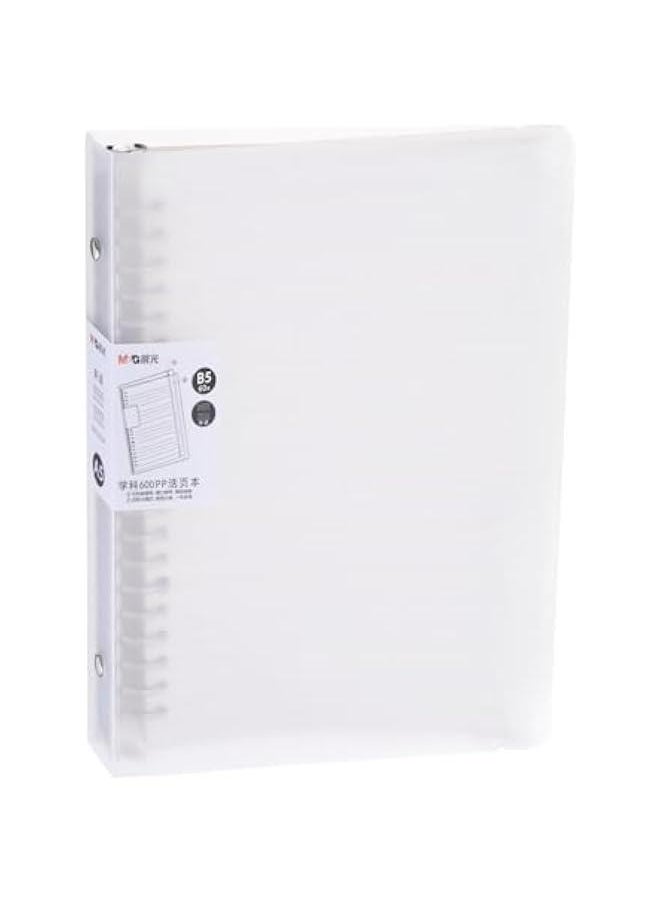 Arabest - B5 Telescoping Notepaper Binder, Frosted Cover, 60 Sheets Spiral Ring Refillable, Blank Home Office Notebook. - Image 1