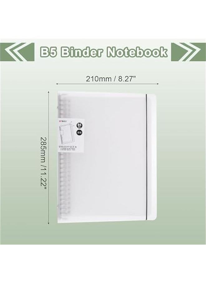 Arabest - B5 Telescoping Notepaper Binder, Frosted Cover, 60 Sheets Spiral Ring Refillable, Blank Home Office Notebook. - Image 1