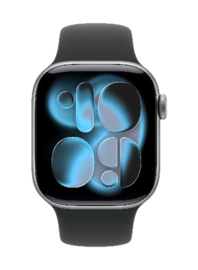 Apple Watch Series 11 GPS + Cellular 42mm (International Version) Space Grey Aluminium Case With Black Sport Band - M/L - Image 2