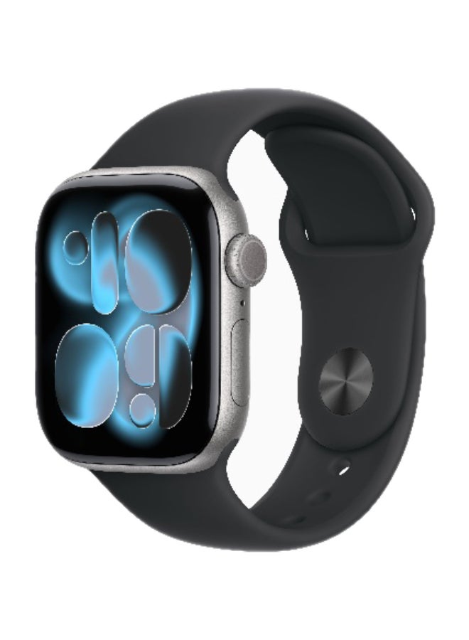 Apple Watch Series 11 GPS + Cellular 42mm (International Version) Space Grey Aluminium Case With Black Sport Band - M/L - Image 1