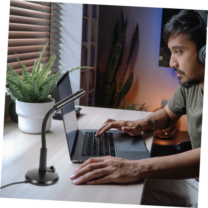 Healifty ميكروفون USB للكمبيوتر عالي الحساسية، تصميم مضغوط ومتين مع تقليل الضوضاء، مثالي للألعاب والبث المباشر للكمبيوتر المحمول وسطح المكتب - Image 3