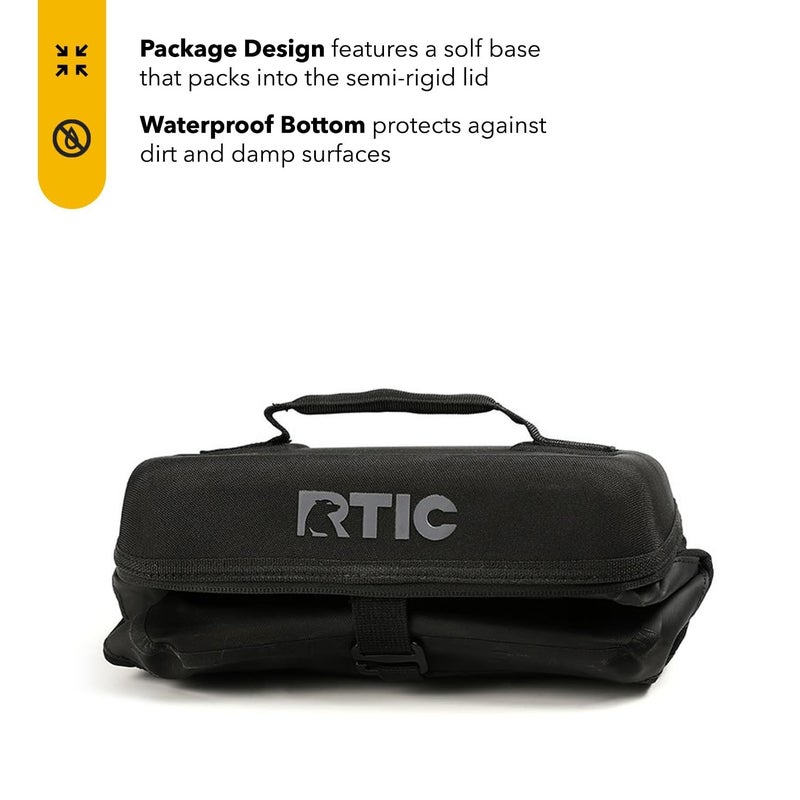 RTIC 8 Can Everyday Cooler, Soft Sided Portable Insulated Cooling for Lunch, Beach, Drink, Beverage, Travel, Camping, Picnic, for Men and Women, Black - Image 3