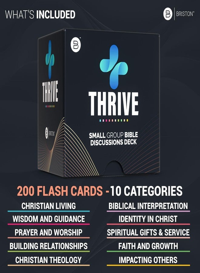 Briston Thrive: Bible Discussion Questions for One on One, Couples, Families and Church Small & Youth Groups - Christian Biblical Study Flash Card Deck for Personal, Denomination & Catholic Ministries - Image 4