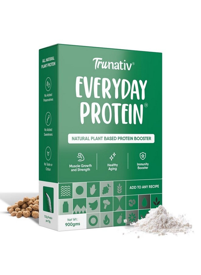 Trunativ Everyday Plant Protein | 13.5G Protein | Soy, Pea & Brown Rice Protein | Keto Friendly | Family Nutrition | Vegan | Cookable Protein | Cook-Bake-Blend | Add To Your Daily Meals L 900G  - Image 1