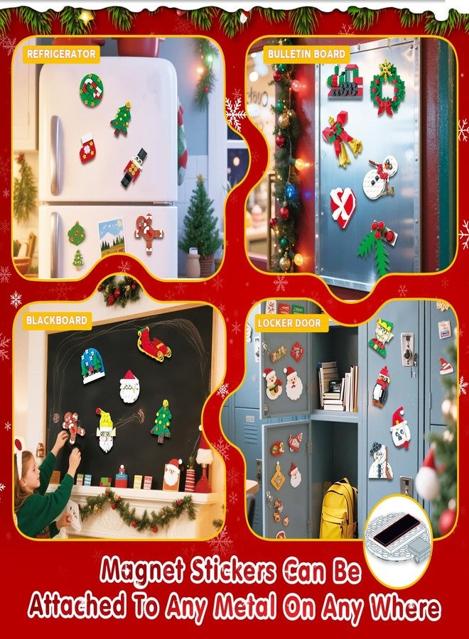 Hogokids تقويم هوجوكيدز لعيد الميلاد 2025 مغناطيسات الثلاجة زينة مجموعة بناء، تقويم العد التنازلي لمدة 24 يوم مغناطيسي لبناء الكتل لزينة عيد الميلاد على الثلاجة هدية للبالغين والأطفال الأولاد - Image 5