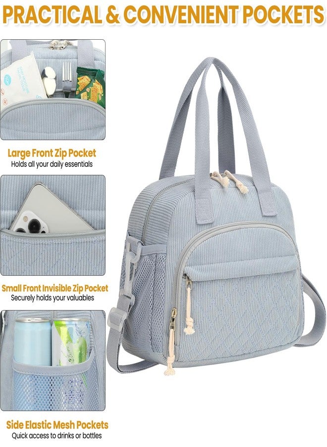 ELONGRIVER Insulated Lunch Bag for Women, Kids Girls, Light Blue - Image 5