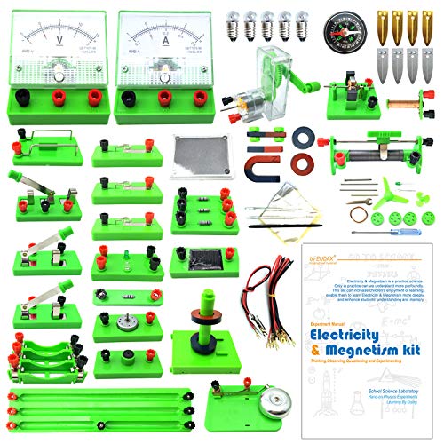 EUDAX School Physics Labs Basic Electricity Discovery Circuit and Magnetism Experiment kits for High School Students Electromagnetism Elementary Electronics - Image 1