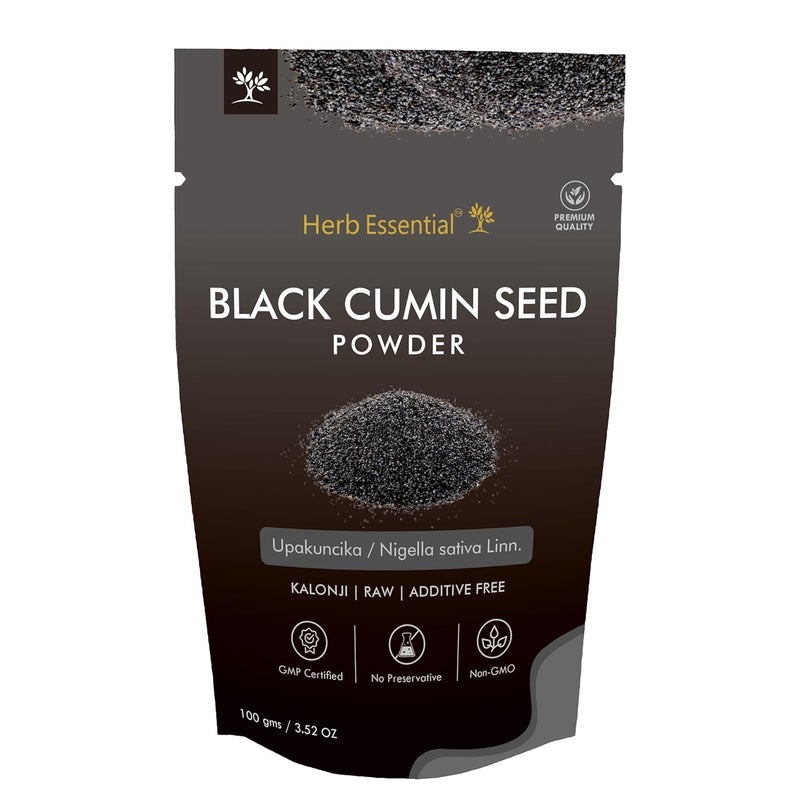 Herb Essential Kalonji Powder 100g  100 Pure Nigella Sativa Karunjeeragam  Supports Hair Growth Immunity  Blood Sugar Balance  Ayurvedic Black Seed Supplement - Image 3