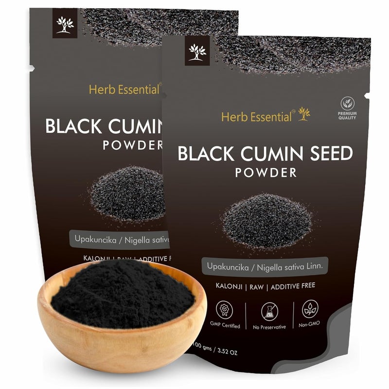 Herb Essential Kalonji Powder 100g  100 Pure Nigella Sativa Karunjeeragam  Supports Hair Growth Immunity  Blood Sugar Balance  Ayurvedic Black Seed Supplement - Image 2