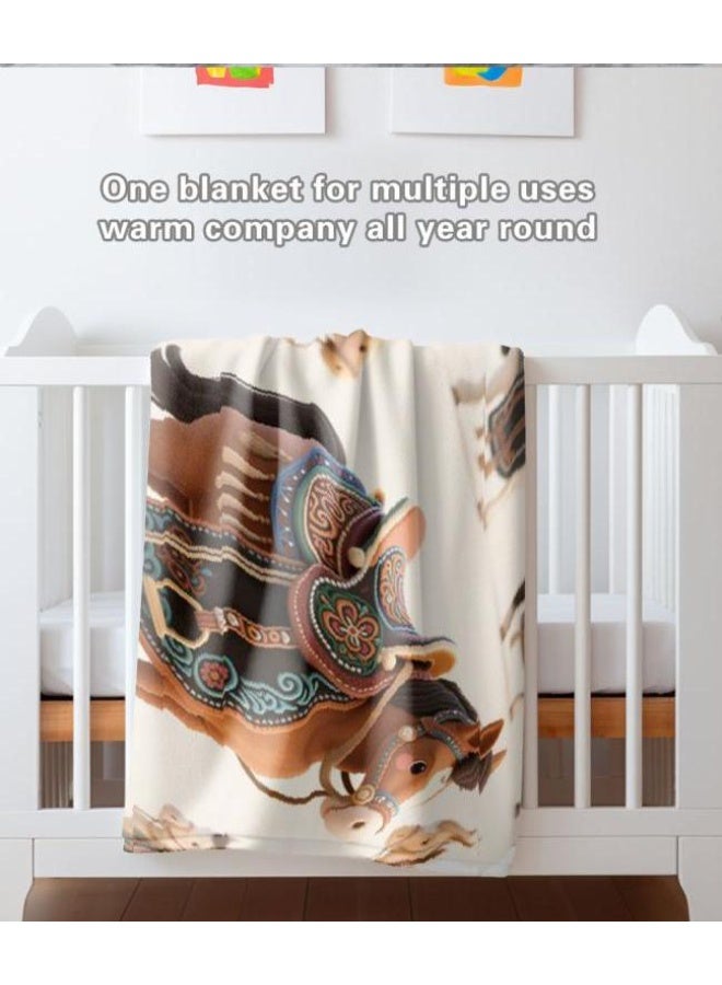 general Baby and children's cartoon flannel thin blanket (warm and comfortable, suitable for sleep, game use) 70cm*100cm - Image 1