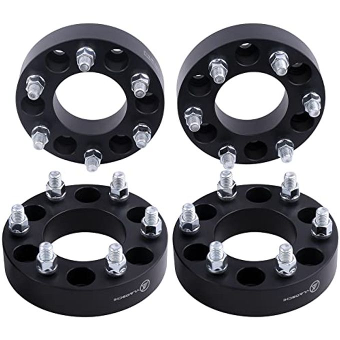 VLAOSCHI Black Forged 6X4.5 To 6X5.5 Wheel Adapters 1.5 Inch With 1/2" Studs Compatible With Dodge 6 Lug 6X114.3 To 6X139.7 For 1991-2004 Dakota | 1998-2003 Durango | 1993-2010 Viper Pack Of 4 - Image 1