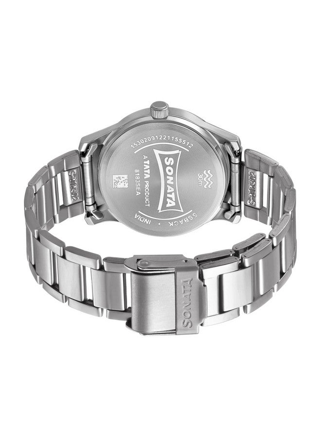 Sonata Women of Steel Silver Dial Metal Strap Watch for Women-NS8183SM02 - Image 2