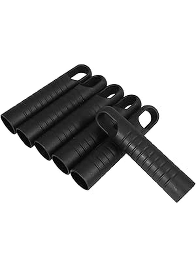 6pcs Black 25mm Mop And Broom Handle Replacement End Caps Grips Sleeve Set For Home Cleaning Tools - Image 1
