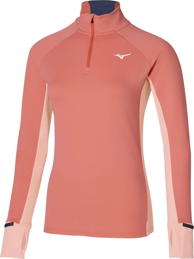 Mizuno Warmalite Women's Half Zip Sweatshirt Pink  - Image 1