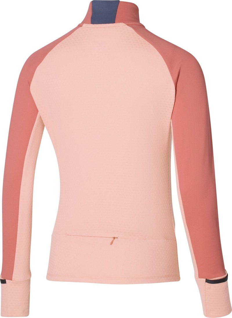 Mizuno Warmalite Women's Half Zip Sweatshirt Pink  - Image 2