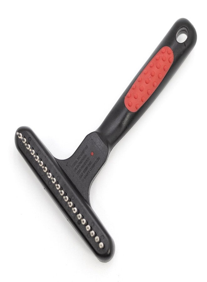 Jeffers Pet Magic Spring Undercoat Rake for Dogs & Cats, Pet Deshedding Brush, Undercoat Hair Removal Rake, Grooming Tool for Detangling, Removing Fur & Mats, Red Black Handle - Single Row 20 Pins - Image 1