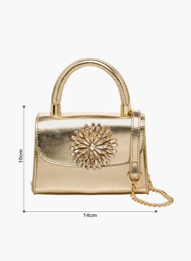 سيليست Embellished Crossbody Bag with Chain Strap Ramadan Collection