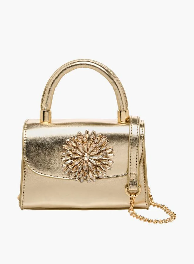 سيليست Embellished Crossbody Bag with Chain Strap Ramadan Collection