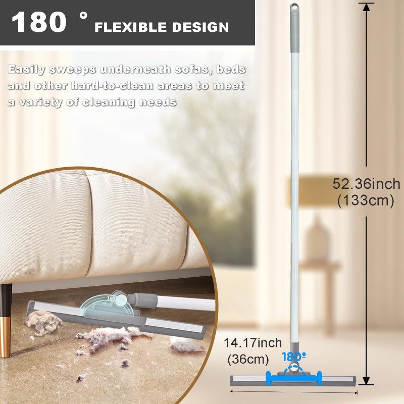 BSMstone Squeegee Broom for Floor Shower Squeegee with Long Handle Rubber Wiper for Bathroom Tile Shower Glass Car Window Deck Patio Cleaning - Image 5