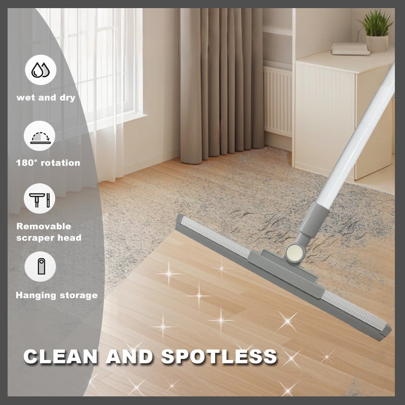 BSMstone Squeegee Broom for Floor Shower Squeegee with Long Handle Rubber Wiper for Bathroom Tile Shower Glass Car Window Deck Patio Cleaning - Image 4