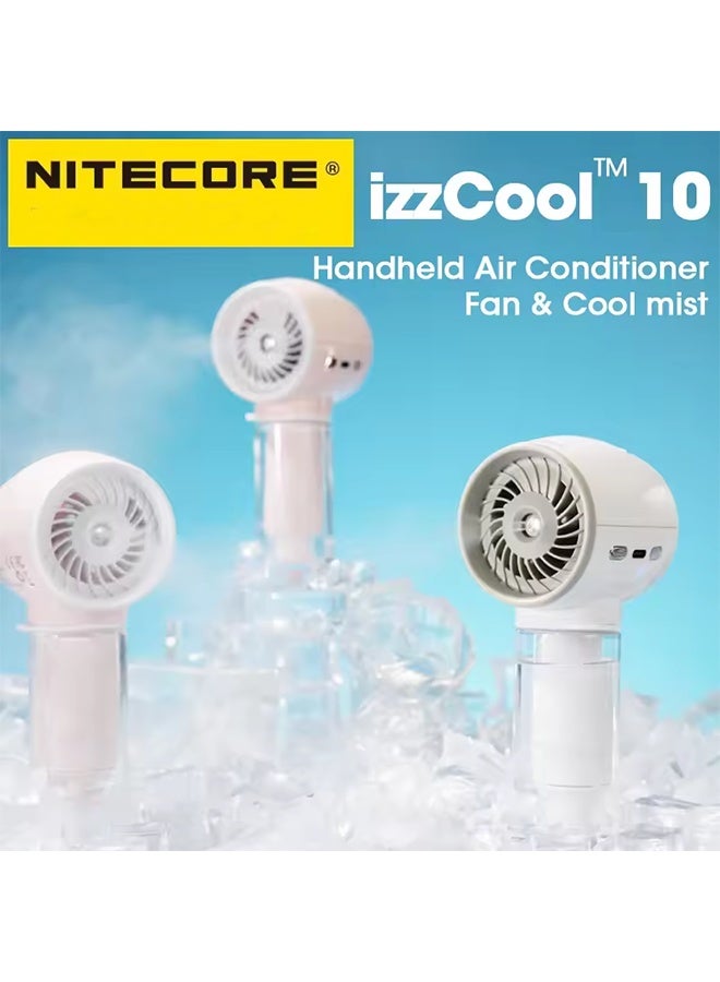 NITECORE izzcool 10 Handheld Air Conditioner Fan EDC Portable Cooling Spray Mini Fan USB-C Rechargeable Mist Cooler - Image 1