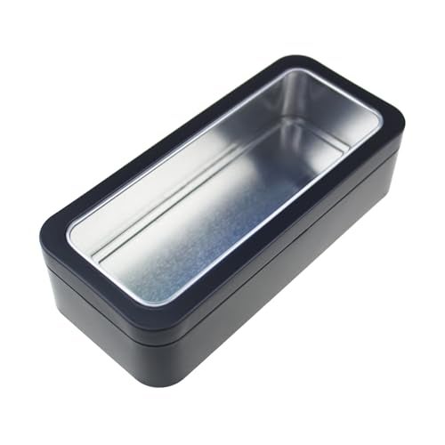 Goodma 7Pcs Rectangle Metal Tins Containers with Lids Mini Storage Canister Jars Set for Home Kitchen, Office and School Supplies, 5.9" x 2.75" x 1.57" (Black) - Image 2