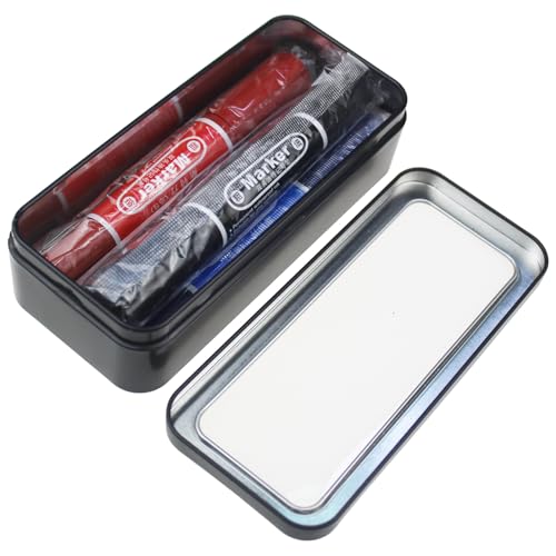 Goodma 7Pcs Rectangle Metal Tins Containers with Lids Mini Storage Canister Jars Set for Home Kitchen, Office and School Supplies, 5.9" x 2.75" x 1.57" (Black) - Image 5
