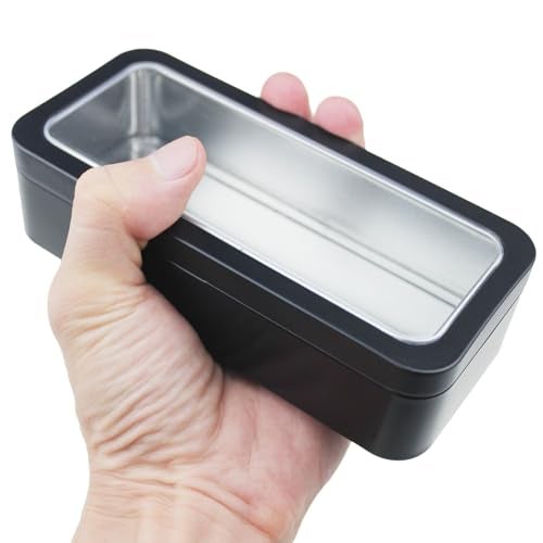 Goodma 7Pcs Rectangle Metal Tins Containers with Lids Mini Storage Canister Jars Set for Home Kitchen, Office and School Supplies, 5.9" x 2.75" x 1.57" (Black) - Image 4