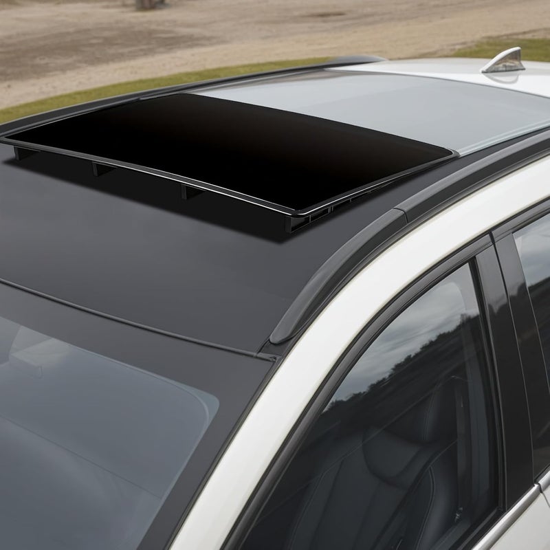 Panoramic Car Sunroof Simulator, 26.5 X 19.5 Inches, Self-Adhesive Roof Accessory for Auto Modification, Black Plastic Wind Deflector - Image 3