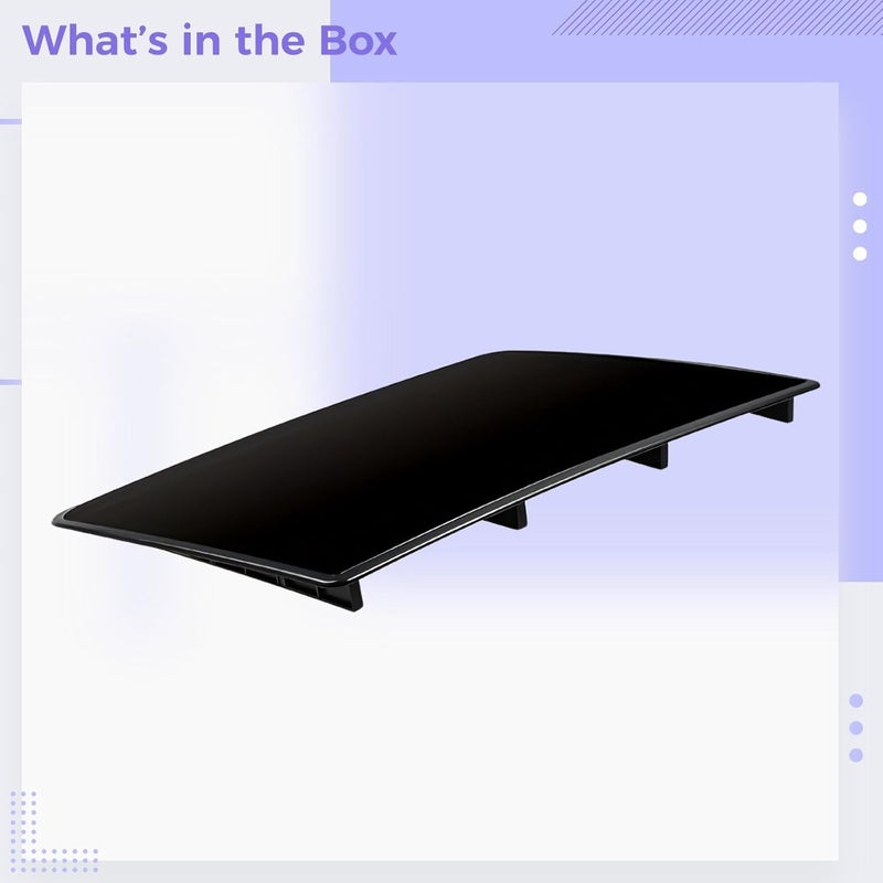 Panoramic Car Sunroof Simulator, 26.5 X 19.5 Inches, Self-Adhesive Roof Accessory for Auto Modification, Black Plastic Wind Deflector - Image 5