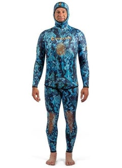 DYNAMICNORD DYNAMIC NORD SFS-3 FREE DIVE SUIT 3MM HOODED JACKET + PANT CAMO/BLUE  - Image 3