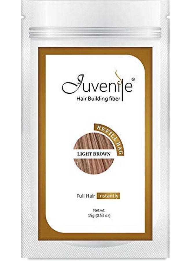 جوفينايل عبوة إعادة تعبئة ألياف الشعر للصغار باللون البني الفاتح 45 جرام (15 جرام لكل عبوة) - Image 2