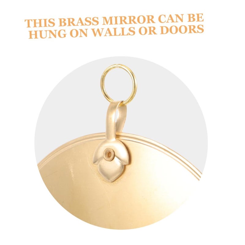Brass Chinese Bagua Mirror Wall Decor 10.30X9.50X0.20CM Vintage Entryway - Image 4