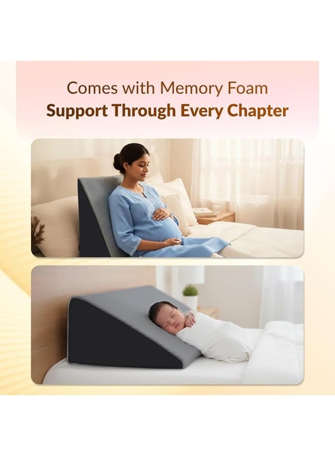 Orthopedic Memory Foam Wedge Pillow, 10-Inch Incline Support for Back and Leg Elevation, Comfortable Bed Pillow for Rest and Recovery - Image 5