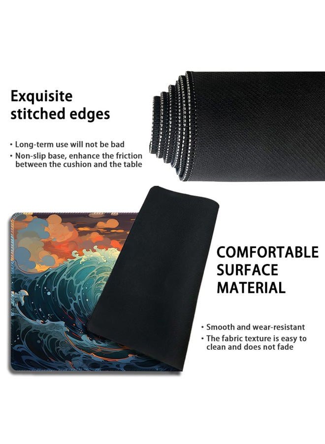 DAUXID Premium Stitched MTG Playmat with Zones and Non-Slip Rubber Backing - TCG Play Mat for MTG and Other Card Games - Colorful Design with Vintage Look and Feel (DKT (83),No Zones) - Image 3
