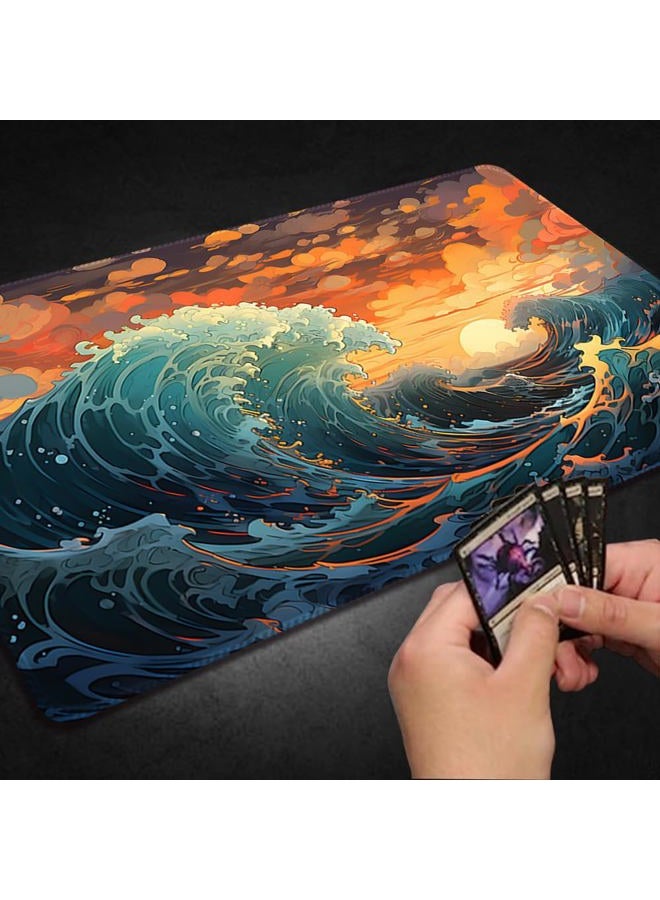 DAUXID Premium Stitched MTG Playmat with Zones and Non-Slip Rubber Backing - TCG Play Mat for MTG and Other Card Games - Colorful Design with Vintage Look and Feel (DKT (83),No Zones) - Image 5