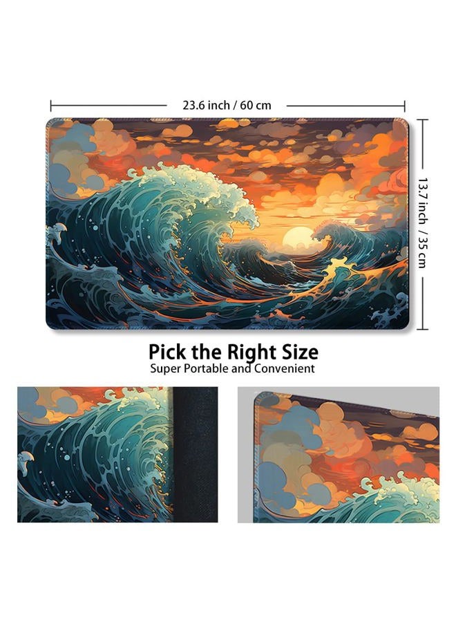 DAUXID Premium Stitched MTG Playmat with Zones and Non-Slip Rubber Backing - TCG Play Mat for MTG and Other Card Games - Colorful Design with Vintage Look and Feel (DKT (83),No Zones) - Image 2