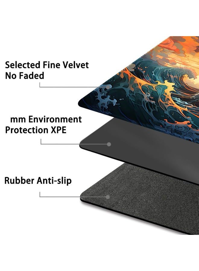 DAUXID Premium Stitched MTG Playmat with Zones and Non-Slip Rubber Backing - TCG Play Mat for MTG and Other Card Games - Colorful Design with Vintage Look and Feel (DKT (83),No Zones) - Image 4